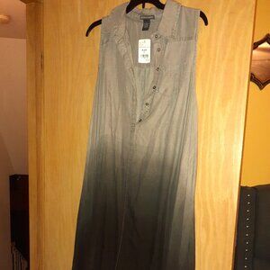 Soft Denim Hi-Lo Sleeveless Dress